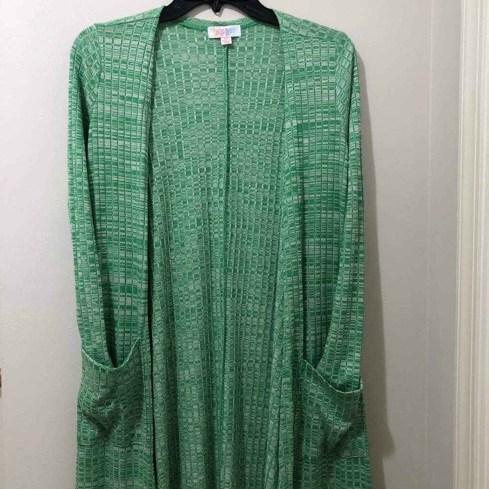 LuLaRoe Sarah Green & White XS